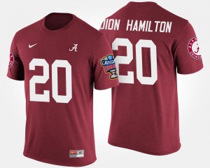 #20 Shaun Dion Hamilton Alabama T-Shirt For Men's Bowl Game Crimson Sugar Bowl 352986-444