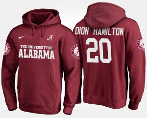#20 Crimson For Men's Shaun Dion Hamilton Alabama Hoodie 698377-519