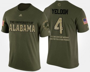 Military Camo Men's #4 T.J. Yeldon Alabama T-Shirt Short Sleeve With Message 772484-575