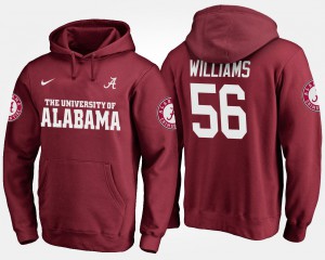 #56 Tim Williams Alabama Hoodie Crimson For Men's 960275-225