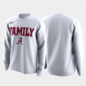 White Family on Court Alabama T-Shirt March Madness Legend Basketball Long Sleeve Men's 705459-293