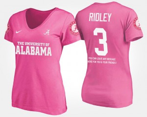 Calvin Ridley Alabama T-Shirt #3 Pink Women With Message 963384-750