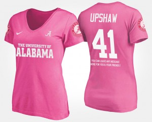 #41 With Message Pink Ladies Courtney Upshaw Alabama T-Shirt 241688-111