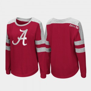 Long Sleeve Trey Dolman Crimson Alabama T-Shirt Women 541097-260