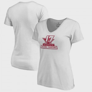 For Women's White Bowl Game Alabama T-Shirt College Football Playoff 2017 National Champions Official 477742-764