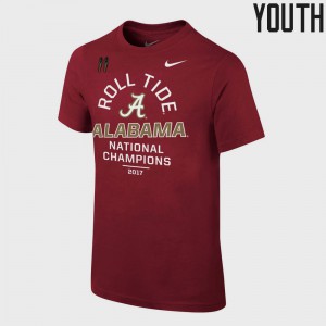 Bowl Game Kids Alabama T-Shirt Crimson College Football Playoff 2017 National Champions Celebration 491823-811