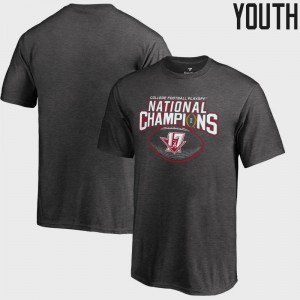 Alabama T-Shirt Heather Gray College Football Playoff 2017 National Champions Pick Six Bowl Game For Kids 684263-973