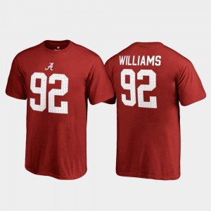 Crimson Quinnen Williams Alabama T-Shirt College Legends Name & Number #92 Kids 812755-127