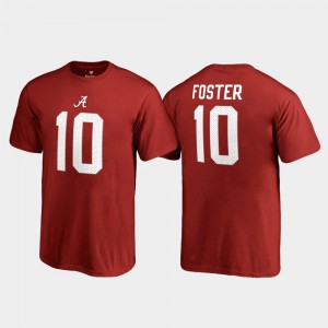 Name & Number Youth Crimson Reuben Foster Alabama T-Shirt #10 College Legends 611730-468